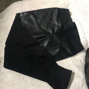 Faux leather leggings